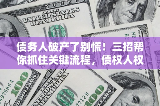 武汉债务人破产了别慌！三招帮你抓住关键流程，债权人权益不再缩水