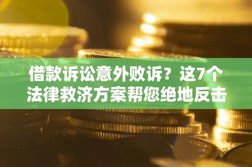 武汉借款诉讼意外败诉？这7个法律救济方案帮您绝地反击！