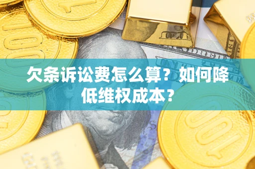武汉欠条诉讼费怎么算？如何降低维权成本？
