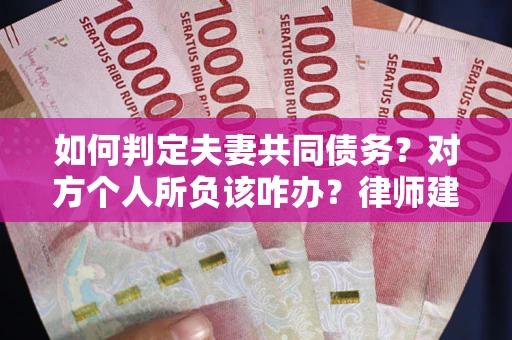 武汉如何判定夫妻共同债务？对方个人所负该咋办？律师建议